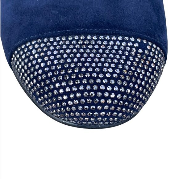 Stuart Weizmann Lingo Silver Stud Cap Slip On Loafers Flats 5.5M - Picture 10 of 10